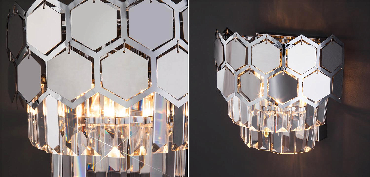 Бра Hanging Hexagon Moira Sconce chrome Бра Hanging Hexagon Moira Sconce chrome - Loft-Concept в Рязани