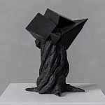 Скульптура «Окаменелый рост», Черный объект варинант исполнения - 2 | Loft Concept в Рязани