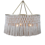 Люстра круглая плетеная с бахромой Wicker Tassel Chandelier варинант исполнения - 1 | Loft Concept в Рязани