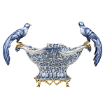 Фарфоровая чаша с птицами Blue and White варинант исполнения - 1 | Loft Concept в Рязани