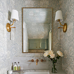 Зеркало прямоугольное в фактурной золотой раме Reflective Fabric варинант исполнения - 2 | Loft Concept в Рязани