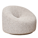 Кресло вращающееся круглой формы из серого шенилла Favorite Vacation Place варинант исполнения - 4 | Loft Concept в Рязани