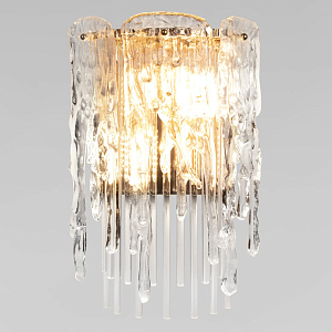Бра с эффектом стекающего стекла и прозрачными трубками Textured Glass