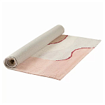 Ковер из хлопка с абстрактным принтом бежевого цвета Elysian Flow Blush варинант исполнения - 2 | Loft Concept в Рязани