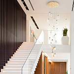 Каскадная люстра с плафонами в виде хрустальных сфер Esme Sphere Crystal Brass Cascade Chandelier 25 варинант исполнения - 2 | Loft Concept в Рязани