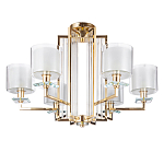 Люстра с 6-ю цилиндрическими плафонами из стекла Laurent варинант исполнения - 1 | Loft Concept в Рязани