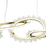 Люстра подвесная с 5-ю асимметричными кольцами и декоративными элементами в виде кристаллов Ring Horizontal варинант исполнения - 2 | Loft Concept в Рязани