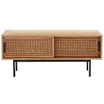 ТВ-тумба из дуба и плетеного ротанга Wicker Chasey TV Stand варинант исполнения - 1 | Loft Concept в Рязани