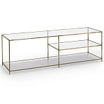 ТВ-тумба из стекла и металла Tingey Metal Glass TV Stand варинант исполнения - 2 | Loft Concept в Рязани