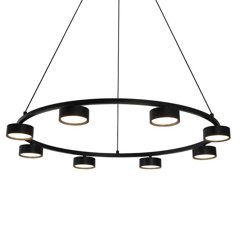 Люстра подвесная круглая черная Black Light Fixtures Черный Люстра подвесная круглая черная Black Light Fixtures Черный в Рязани | Loft Concept