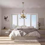 Люстра в виде клетки с цветами Flower Cell варинант исполнения - 4 | Loft Concept в Рязани