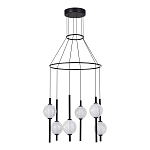 Люстра светодиодная с 6-ю сферическими стеклянными плафонами Splatter варинант исполнения - 3 | Loft Concept в Рязани