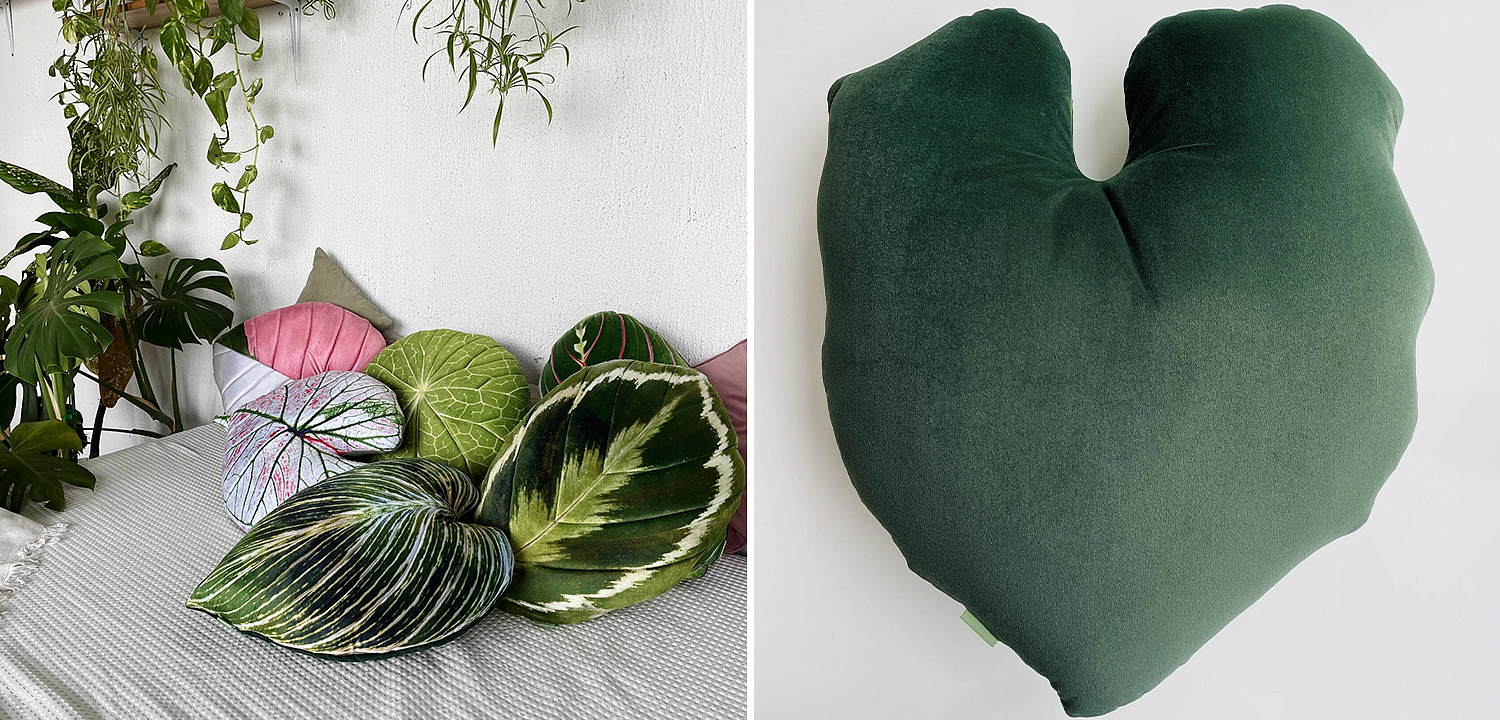 Декоративная подушка Botanical Cushion Philodendron Декоративная подушка Botanical Cushion Philodendron - Loft-Concept в Рязани