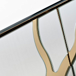 Консоль с ящиками зеркальная с золотым декором Gold Painted Mirror Console варинант исполнения - 3 | Loft Concept в Рязани