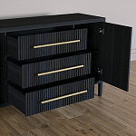 Буфет Primo с тремя ящиками и двумя фасадами Черный дуб варинант исполнения - 4 | Loft Concept в Рязани