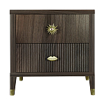 Тумба прикроватная с двумя ящиками Elsa Dreams Walnut варинант исполнения - 5 | Loft Concept в Рязани