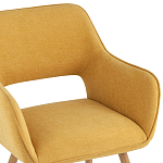 Стул в рогожке желтого цвета NEASAN STOOL варинант исполнения - 7 | Loft Concept в Рязани