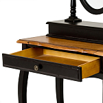 Трельяж черный из массива березы с зеркалом и ящиком Vintage варинант исполнения - 2 | Loft Concept в Рязани