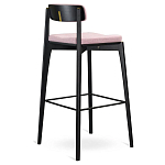 Барный стул из массива ясеня с обивкой из рогожки Elegant Ash Shape варинант исполнения - 3 | Loft Concept в Рязани