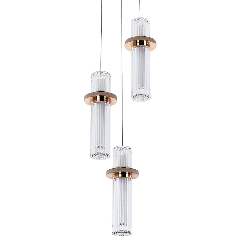 Подвесной светильник золото Trio Odile Acrylic Tube Hanging Lamp Gold Глянцевое золото Прозрачный Подвесной светильник золото Trio Odile Acrylic Tube Hanging Lamp Gold Глянцевое золото Прозрачный в Рязани | Loft Concept