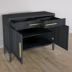 Буфет Primo с двумя ящиками и двумя фасадами Черный дуб варинант исполнения - 4 | Loft Concept в Рязани