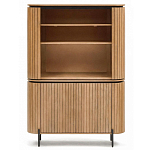 Буфет высокий из дерева манго и металла с открытыми полками и 2-мя дверцами Toinette варинант исполнения - 3 | Loft Concept в Рязани