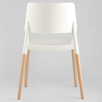 Пластиковый стул на ножках из массива бука Ferret White варинант исполнения - 6 | Loft Concept в Рязани