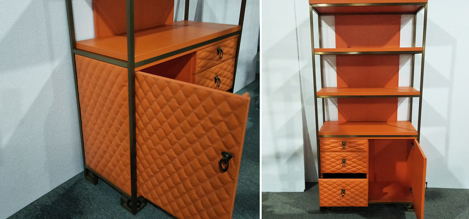 Стеллаж Bookcase Leather Capitone Стеллаж Bookcase Leather Capitone - Loft-Concept в Рязани