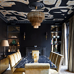 Обои ручная роспись в стиле Арт-деко Symphony Original colourway on Flint silk dupion варинант исполнения - 2 | Loft Concept в Рязани