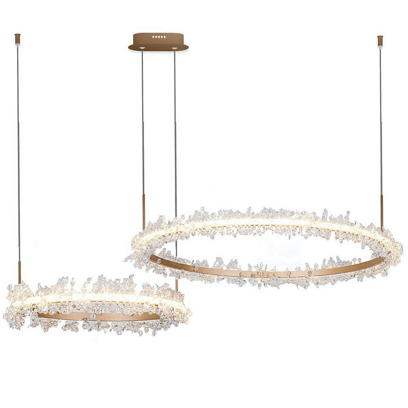 Люстра Shining Rings Золотой Прозрачный Люстра Shining Rings Золотой Прозрачный в Рязани | Loft Concept