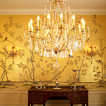 Обои ручная роспись Badminton Deep Rich Gold gilded paper варинант исполнения - 4 | Loft Concept в Рязани