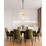 Люстра с декором из мрамора и хрусталя Dione Marble Crystal Chandelier варинант исполнения - 2 | Loft Concept в Рязани