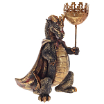 Подсвечник в виде дракона Dragon candlestick Green Gold Brown L or R варинант исполнения - 8 | Loft Concept в Рязани