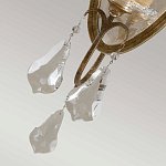 Бра с овальным зеркальным основанием с лампой в виде свечи и хрустальными подвесками Feiss варинант исполнения - 4 | Loft Concept в Рязани