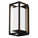 Уличный настенный светильник прямоугольный с чёрной рамкой Высота 35 см Geometric Glow варинант исполнения - 1 | Loft Concept в Рязани