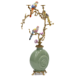 Фарфоровый подсвечник с бронзовым декором Eden Garden варинант исполнения - 2 | Loft Concept в Рязани