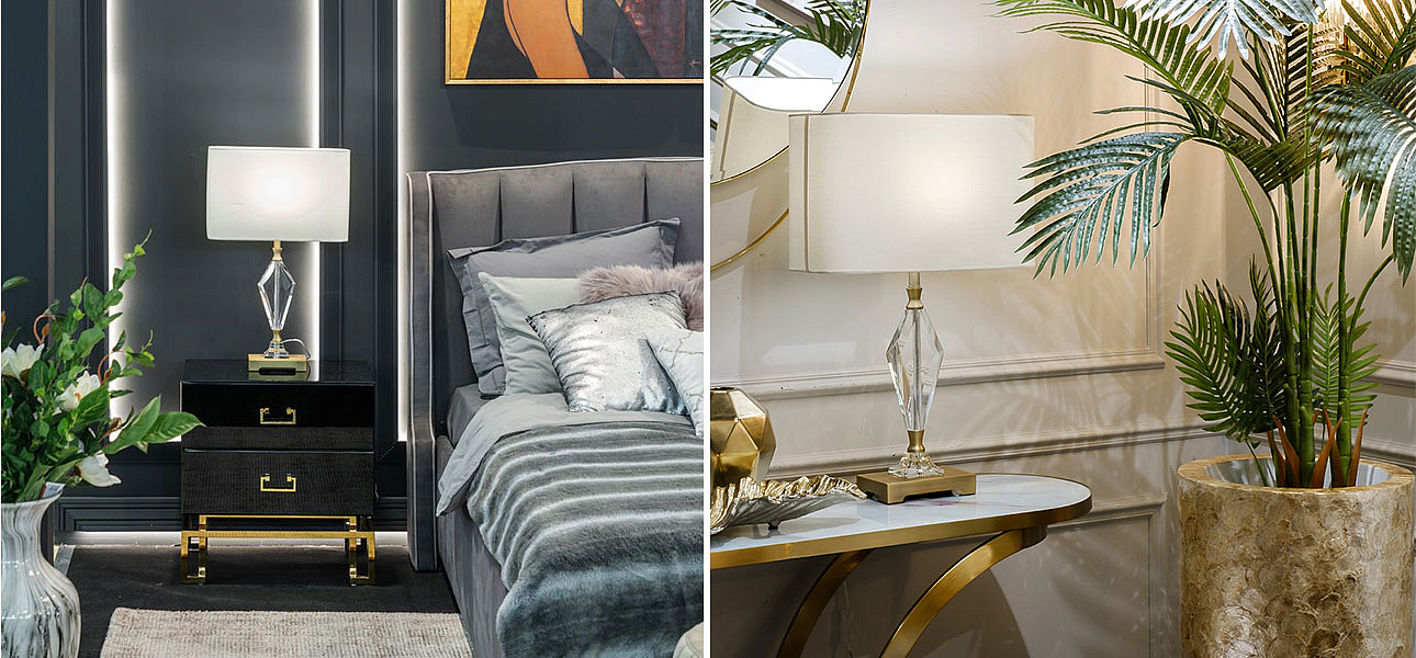 Настольная лампа Glass Diamond Decor Настольная лампа Glass Diamond Decor - Loft-Concept в Рязани