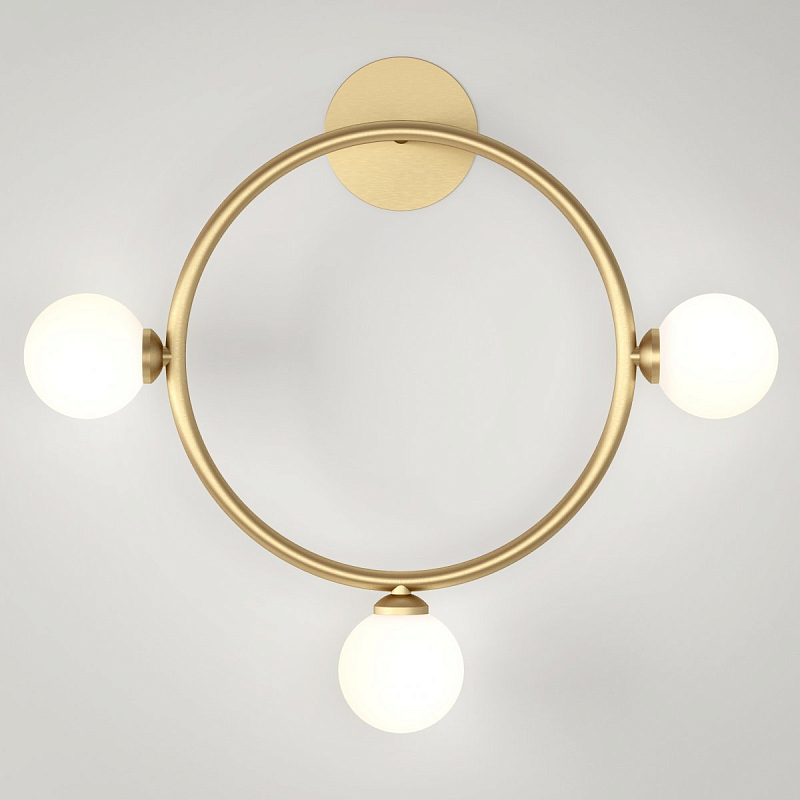 Бра Areti Circle Wall Золотой Белый Бра Areti Circle Wall Золотой Белый в Рязани | Loft Concept