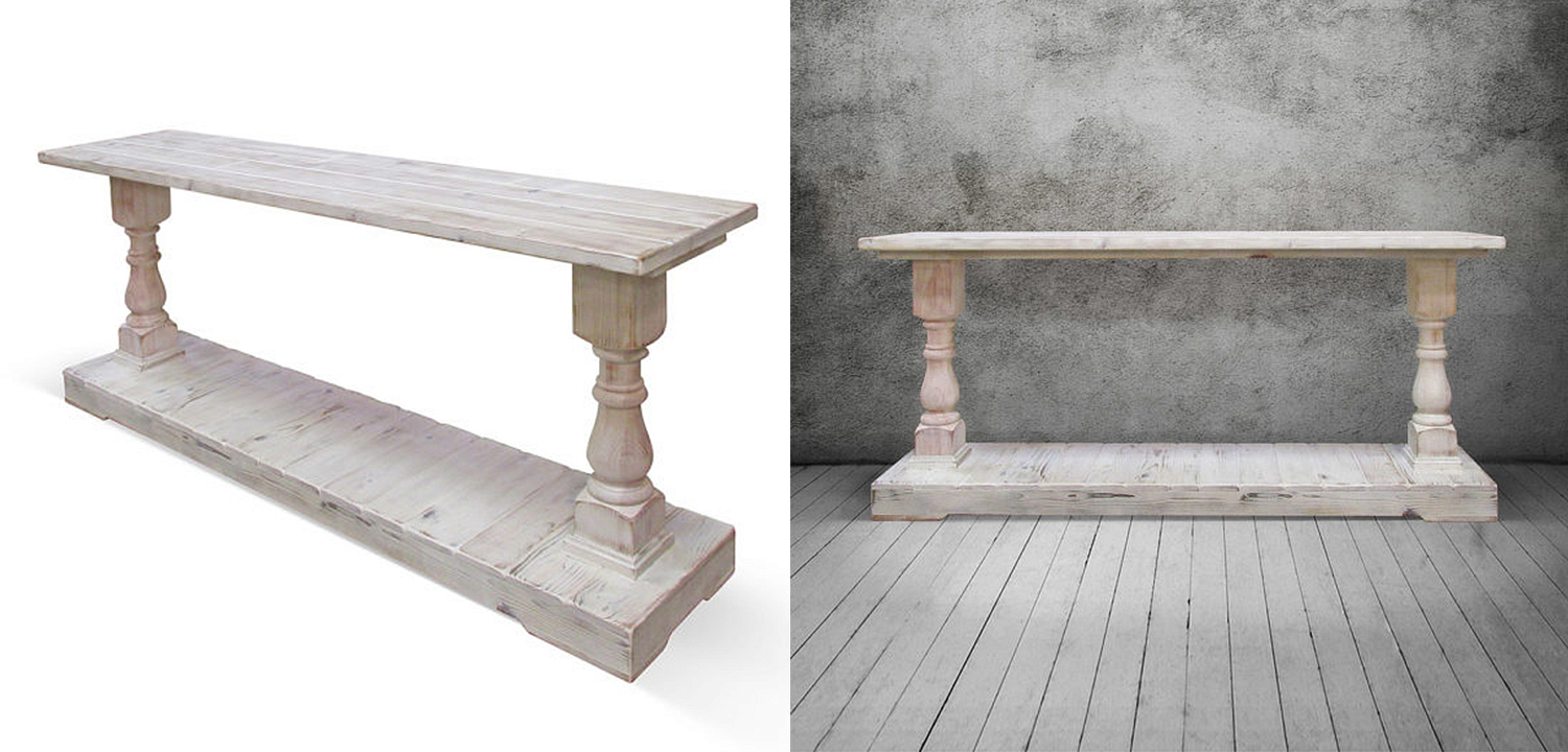 Консоль Oxford Washed Antique White Console Консоль Oxford Washed Antique White Console - Loft-Concept в Рязани