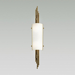 Бра с цилиндрическим белым плафоном на бронзовом основании с вертикальным декором из металлических трубок Sohne варинант исполнения - 2 | Loft Concept в Рязани