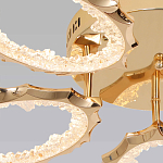 Потолочная люстра с 5-ю светодиодными лампами с золотистым каркасом Ring of Fire варинант исполнения - 3 | Loft Concept в Рязани