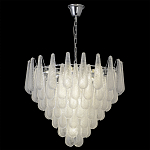 Люстра с подвесками из рифленного стекла в форме капель Textured Glass Chandelier варинант исполнения - 5 | Loft Concept в Рязани