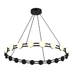 Люстра кольцевая с круглыми светодиодными источниками света Maxine Light варинант исполнения - 4 | Loft Concept в Рязани