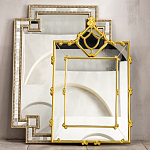Зеркало прямоугольное Golden Classic Ornament Mirror варинант исполнения - 5 | Loft Concept в Рязани