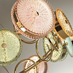 Люстра с плафонами из разноцветного стекла Glass Peonies варинант исполнения - 4 | Loft Concept в Рязани