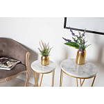 Столик дизайнерский Beige marble варинант исполнения - 3 | Loft Concept в Рязани