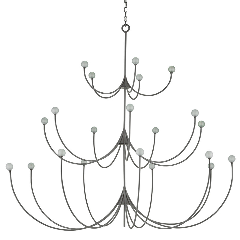 Люстра многоярусная светодиодная Traditional Clean Lines Серый Люстра многоярусная светодиодная Traditional Clean Lines Серый в Рязани | Loft Concept