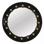 Зеркало черное с круглыми золотыми декоративными элементами Prince of the Church варинант исполнения - 1 | Loft Concept в Рязани