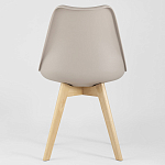 Стул с основой из пластика и мягким сиденьем Arvika Beige варинант исполнения - 4 | Loft Concept в Рязани