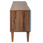 ТВ-тумба серая из массива бука с 2-мя дверками и ящиком Wenge Light варинант исполнения - 3 | Loft Concept в Рязани